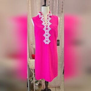 Vince Camuto Pink Embellished Sleeveless Sheath Dress sz 10